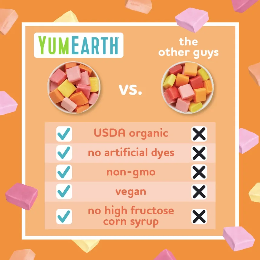 YumEarth Organic Chewys vs the other guys