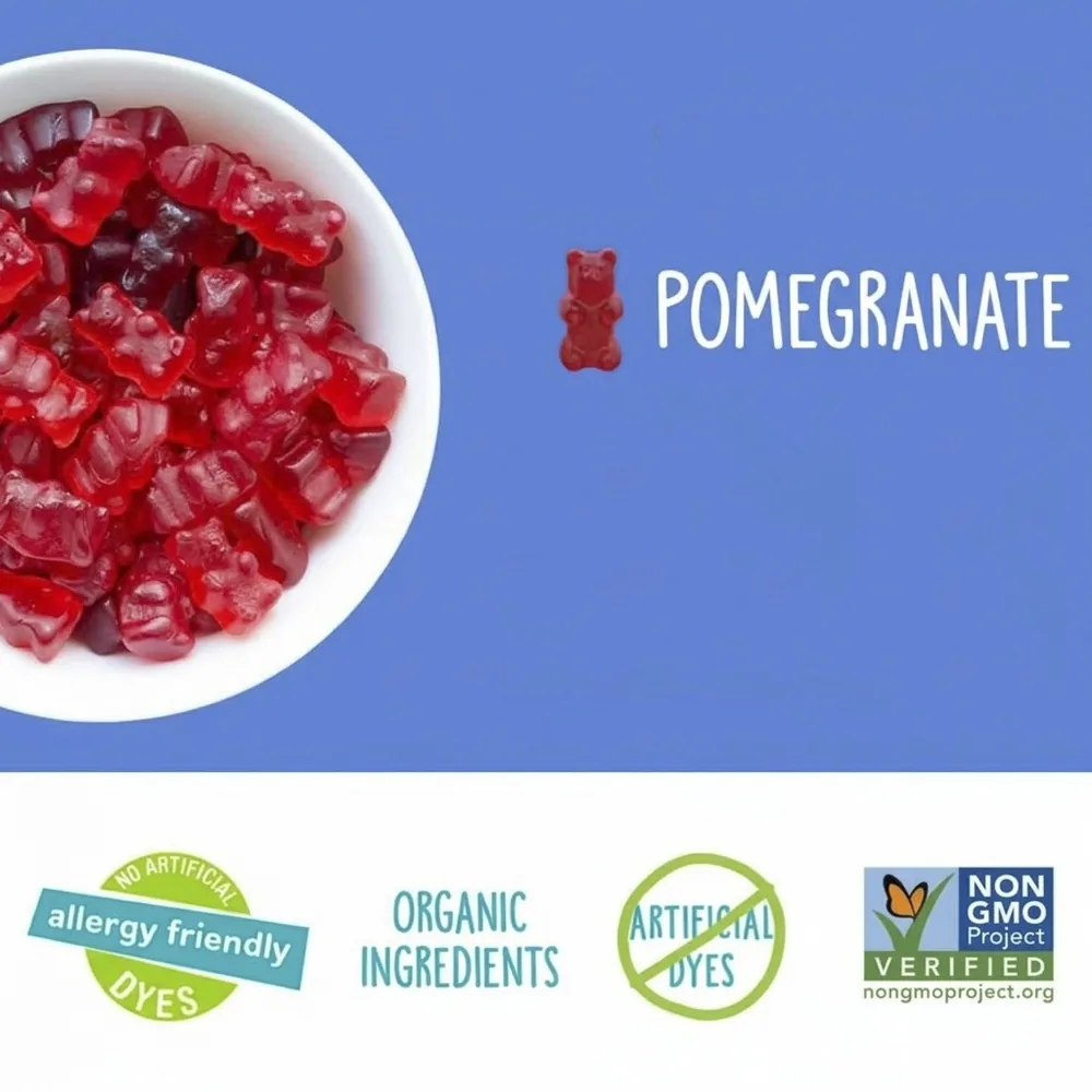 YumEarth Organic Gummy Bears, pomegranate flavour